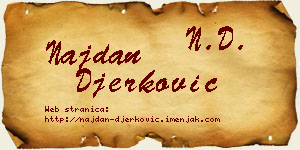 Najdan Đerković vizit kartica